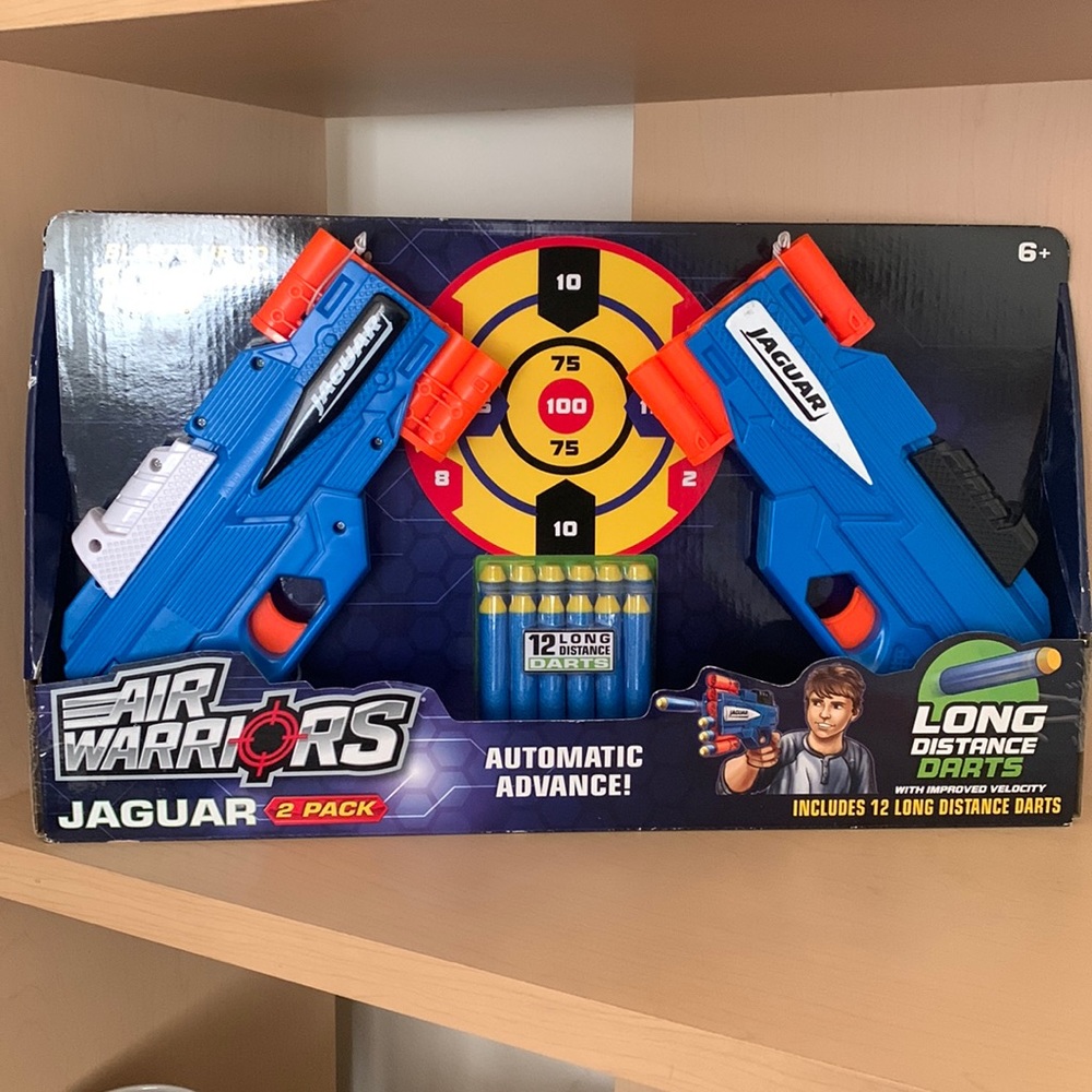 Buzz-Bee Toys - Air Warriors - 2x Jaguar Dart Blasters with Auto Advance - (New)